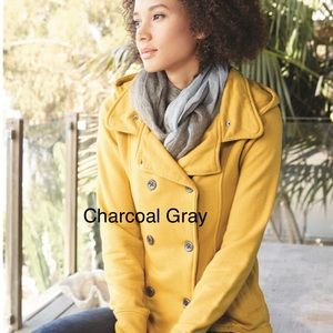 Independent Charcoal Peacoat with removable hood